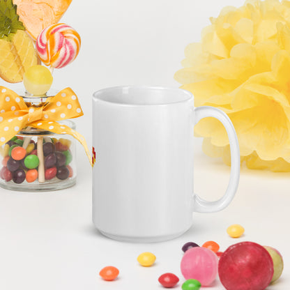 White glossy mug